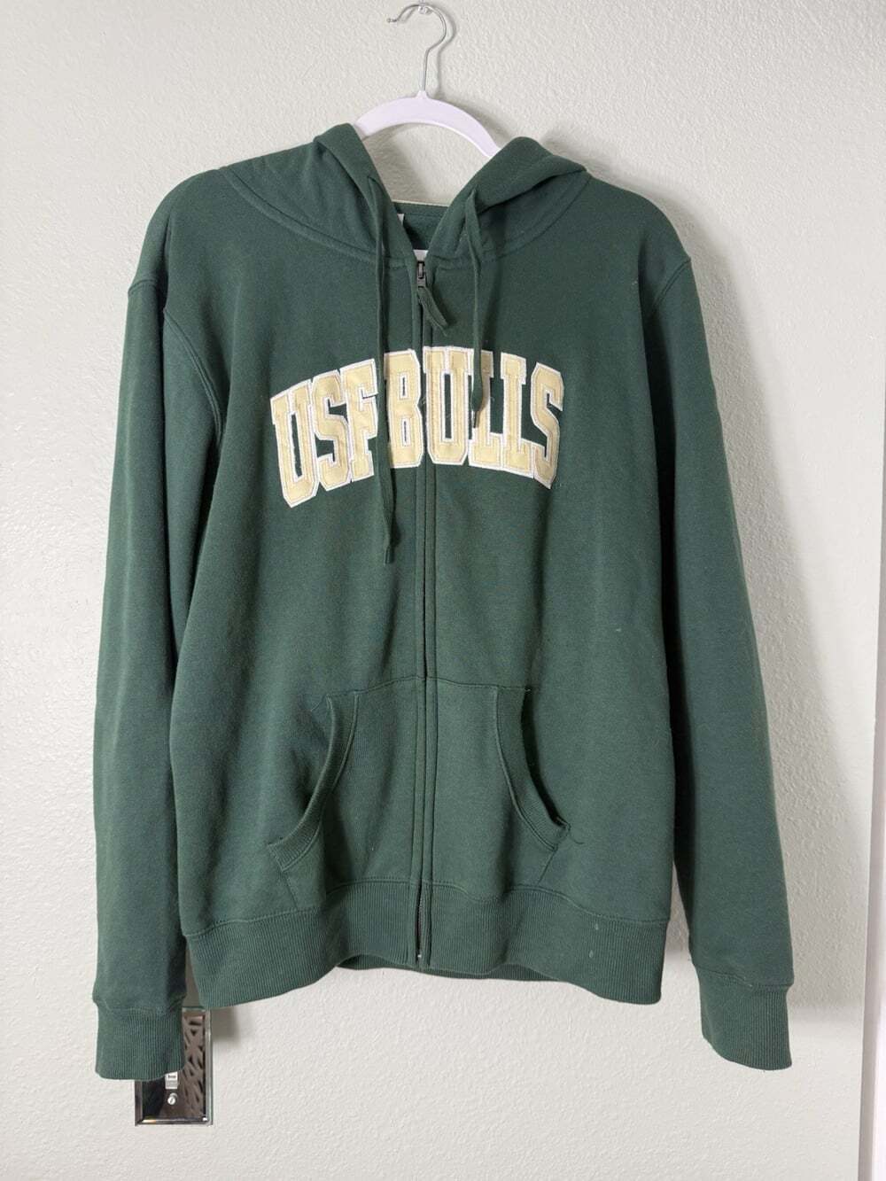 South Florida Bulls Full Zip Green And Gold Hoodie - Men’s XL NCAA
